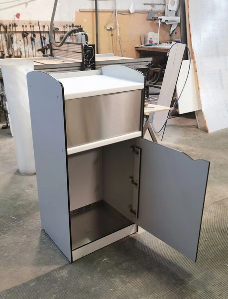 Урна NEXT, 500х600х1250 мм, с тележкой 100 л