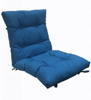 Матрас для скамеек из хлопка с пуговицами Красный (П)