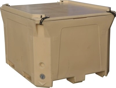 Контейнер 1470х1180х965 мм с крышкой, арт. RIC 1000 бежевый, код: 01323