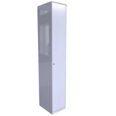 Металлический шкаф ХПГ 12 для СИЗ и противогазов 1870х380х500 мм с дверью Светло-серый