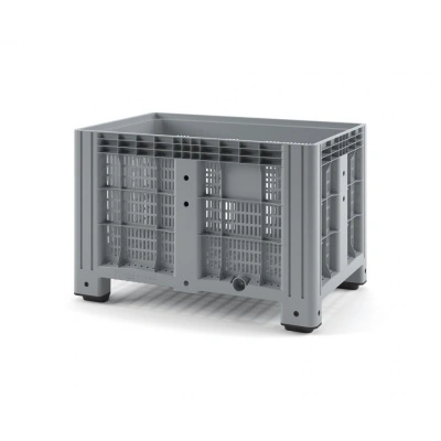 Пластиковый контейнер IBOX 1200х800 перфорированный на ножках