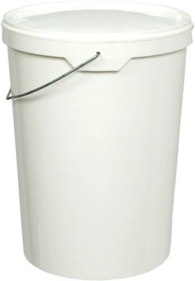 Ведро пластиковое 20 литров круглое высокое с металлической ручкой с крышкой, арт. ВП 20в, код: 06038
