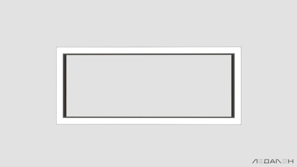 WOOD RETTANGOLO 6000K 84W Венге, корпус 