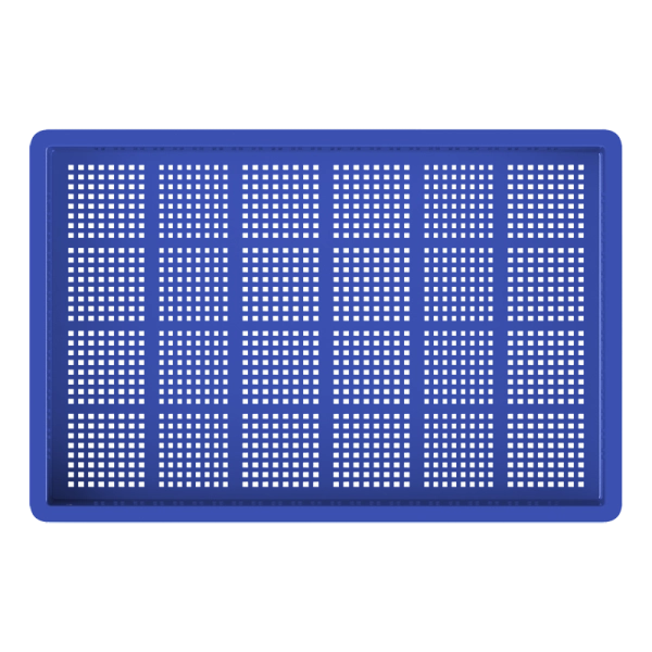 Ящик полимерный для полуфабрикатов 600x400x75, перфорированный 
