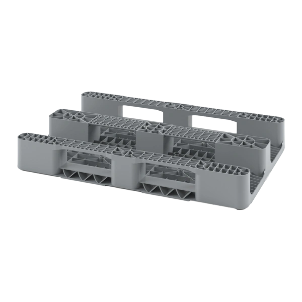 Универсальный перфорированный пластиковый поддон 1200х800 на трёх полозьях