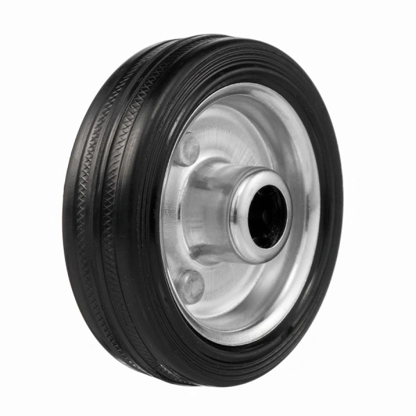 Колесо под ось 12мм Стелла-техник 4000-75 диаметр 75мм, грузоподъемность 50кг, резина, металл