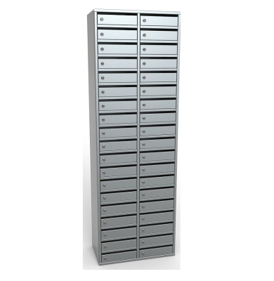 Шкаф для хранения мобильных телефонов на 38 ячеек с прорезями для корреспонденции ШТМ 38-Щ 1875x600x340 мм Серый
