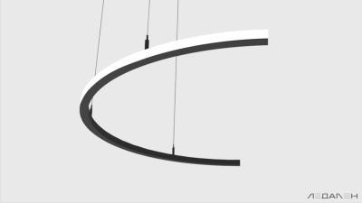 Светильник дуга ARCO SIDE 5000K 48W, корпус черный