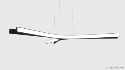 Светильник дуга ARCO TRIO 5000K 60W, корпус черный
