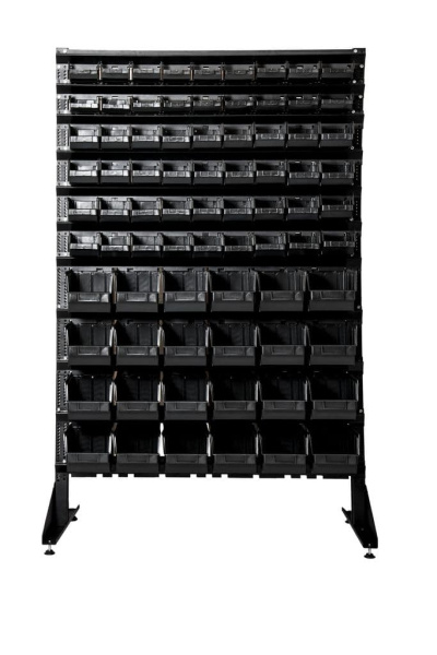 Стеллаж с пластиковыми ящиками 1502-2/4/4